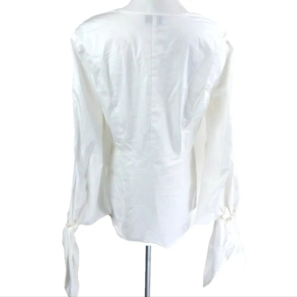 Universal Standard x J. Crew Tie Sleeve Poplin Top - Picture 4 of 4